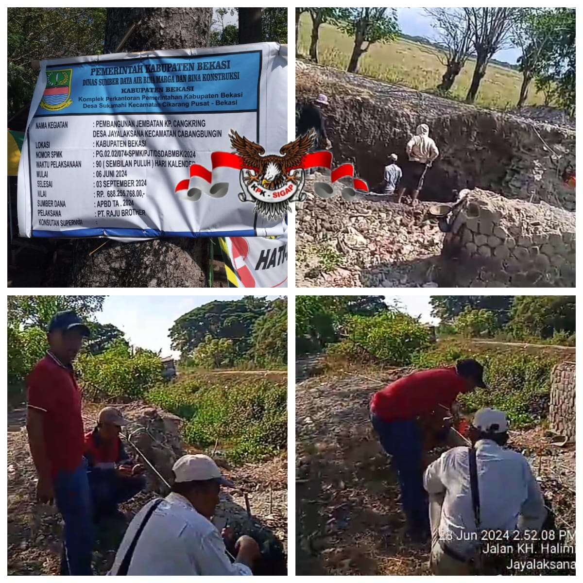 Pembangunan Jembatan Kampung Cangkring Kuat Dugaan Pengabaian Keselamatan Kerja Memantik Kritik