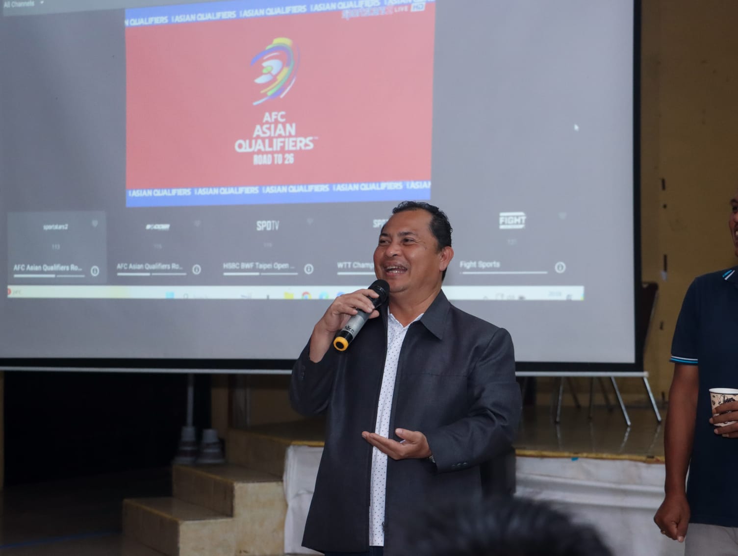 '' Pj Bupati Dairi Beri Semangat Pada Nobar, Doc/Ist ''