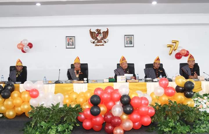 Pj Bupati Dairi, Menghadiri Rapat Paripurna Peringatan Hari Jadi Kabupaten Dairi Ke-77 Tahun 2024