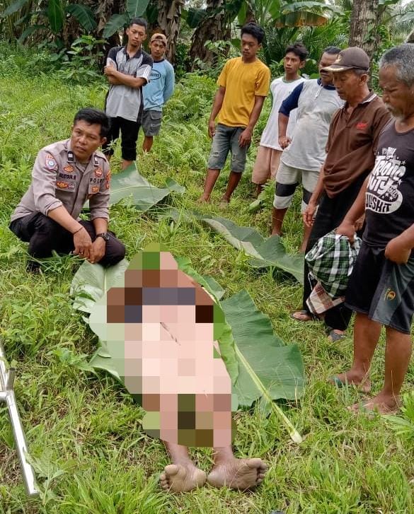 Polisi Evakuasi Sesosok Mayat Lansia Pria di Kebun Batui Selatan