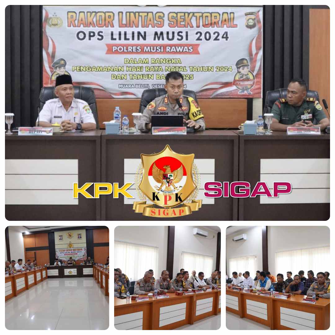 Sambut Nataru 2025, Polres Musi Rawas Bersama Stakeholders Terkait Gelar Rapat Koordinasi Lintas Sektoral Ops Lilin