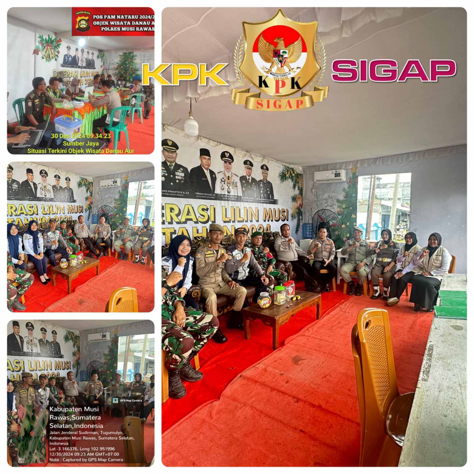 Polres Musi Rawas Bersama Stakeholders Lainnya Tetap Siaga Di Pos Pam Natal Dan Tahun Baru 2025