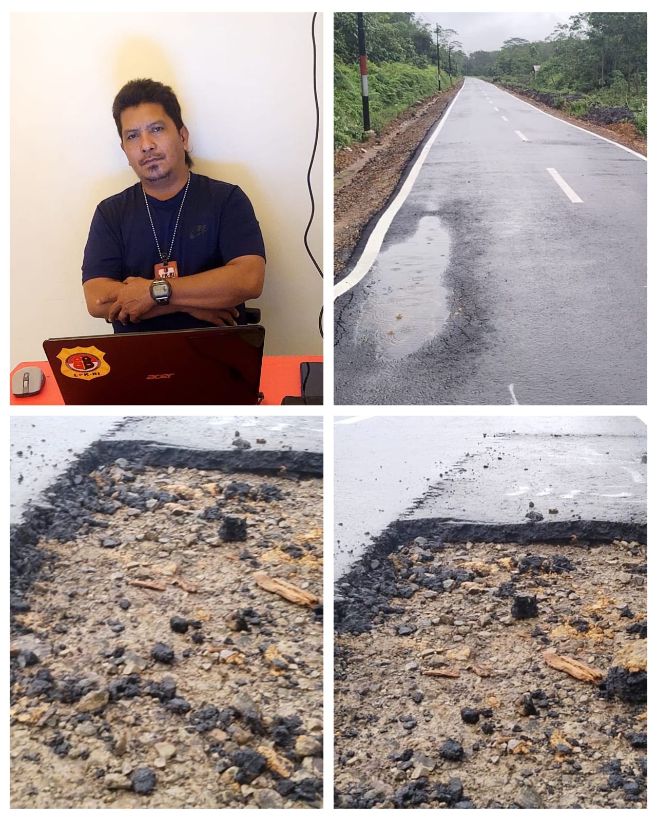 Ruas Jalan Sukamaju-Banyu Abang Diduga Dikerjakan As