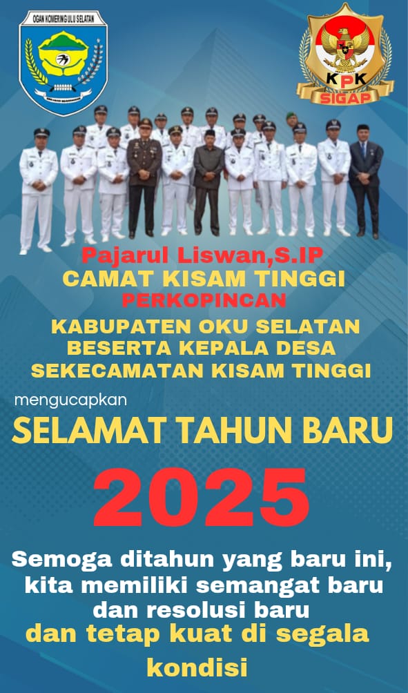 Camat kisam tinggi OKU Selatan Mengucapkan selamat tahun baru 2025