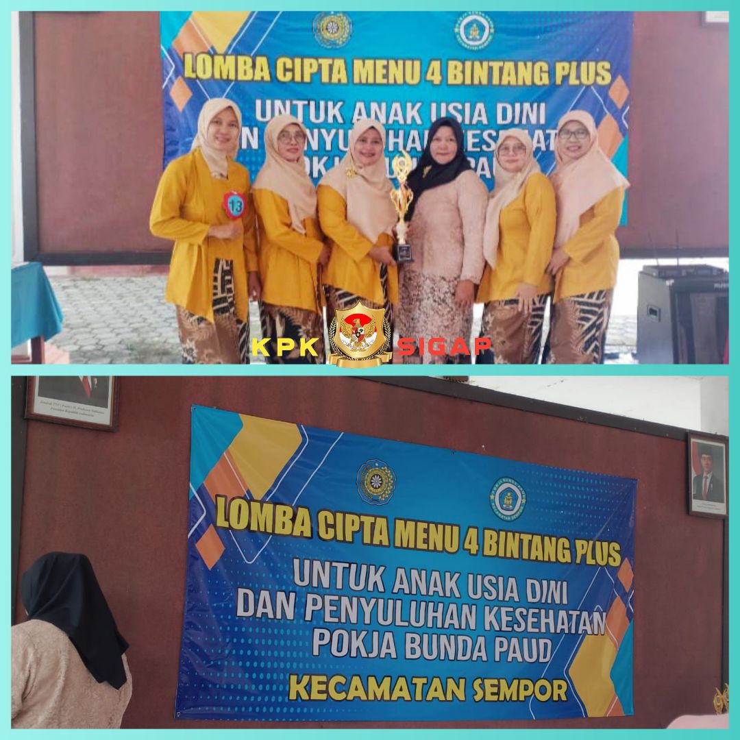 Pokja Bunda PAUD Desa Selokerto Dapatkan Juara Ke 2  Lomba Cipta Menu 4 Bintang.