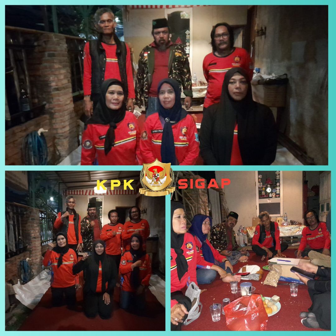 Redkar Pondok Kacang Timur Masih Solid, Kongkow Ngopi Bareng Saja Kompak Berseragam.