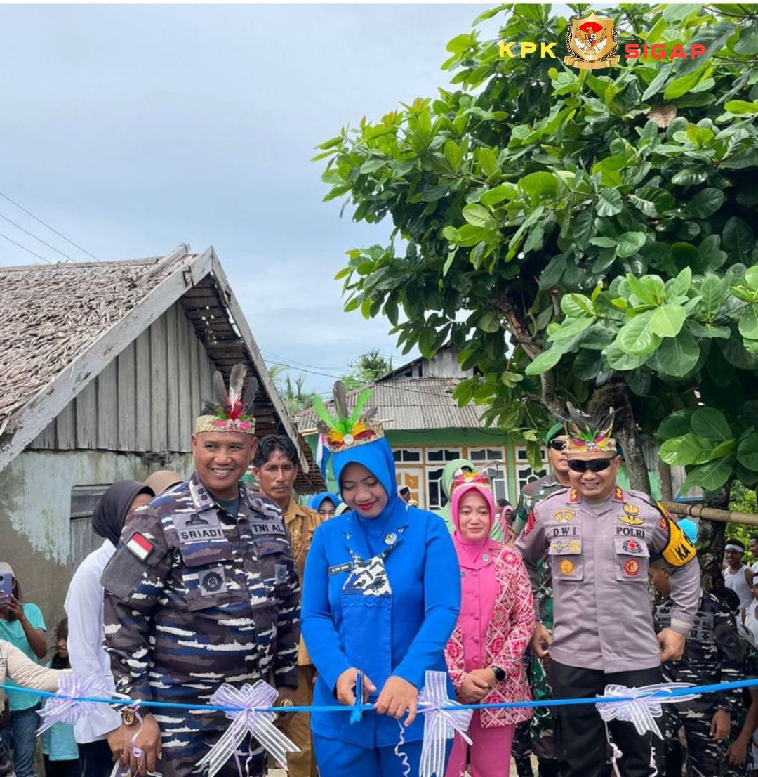 Lanal Aru  Resmikan Desa Karangguli , Sebagai Kampung KBN