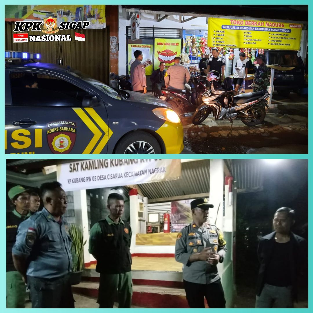 Kapolsek Nagrak polres Sukabumi beserta Anggota laksana patroli wilayah Antisipasi gangguan ketentraman di masyarakat