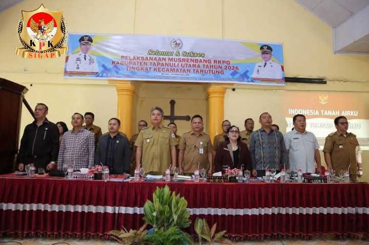 Perdana Wakil Bupati Taput Resmi Buka Musrenbang RKPD Kabupaten Tapanuli Utara Tahun 2026 Kecamatan Tarutung