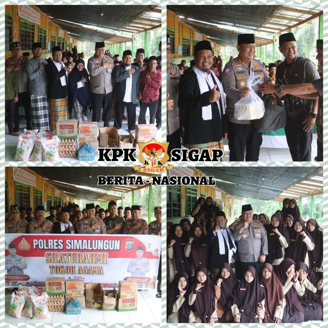 Kapolsek Perdagangan Dampingi Kapolres Simalungun Gelar Safari Ramadan di Pondok Pesantren