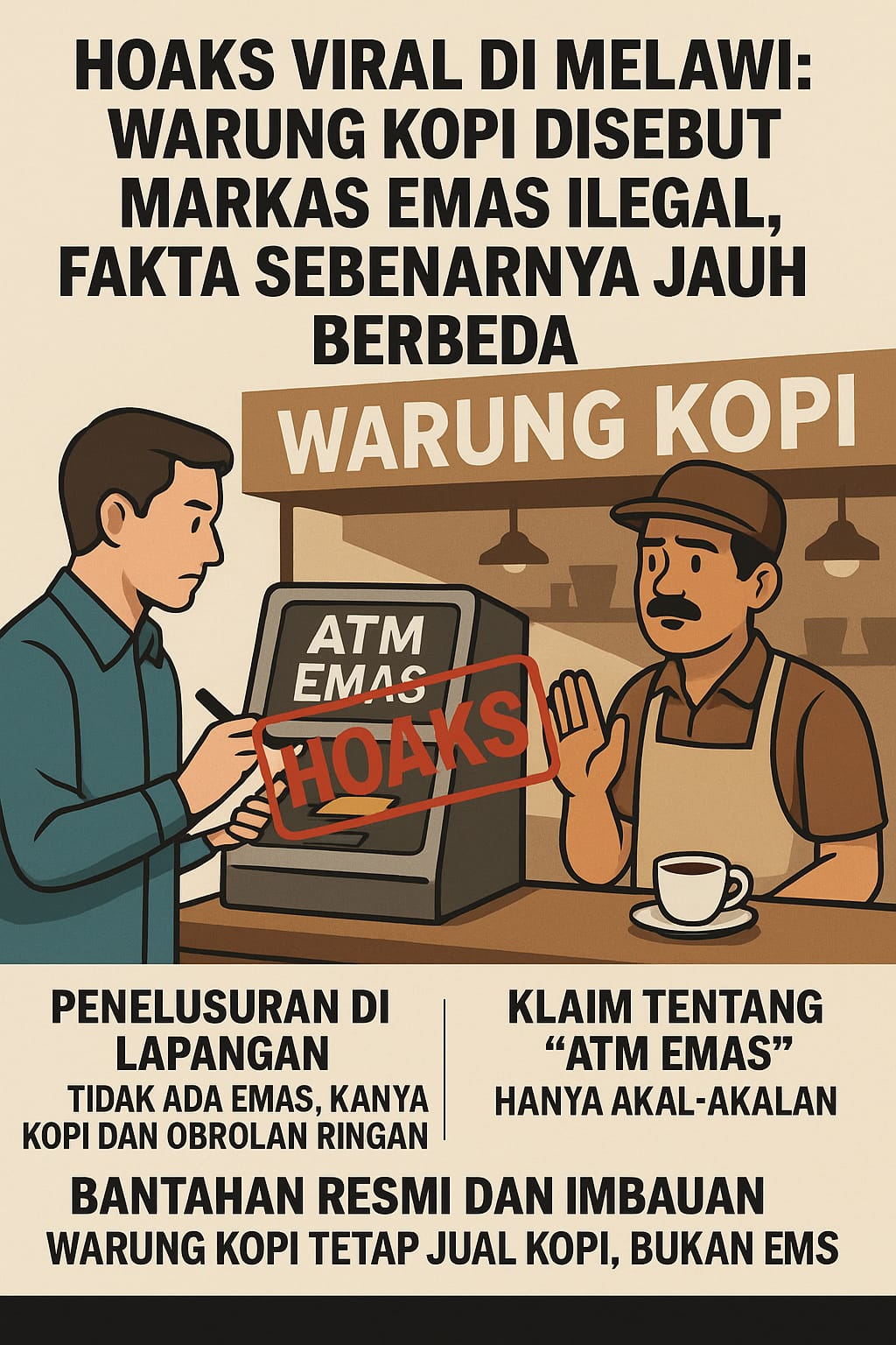 ATM Gaib dan Kopi Hitam: Balada Hoaks di Tanah Melawi