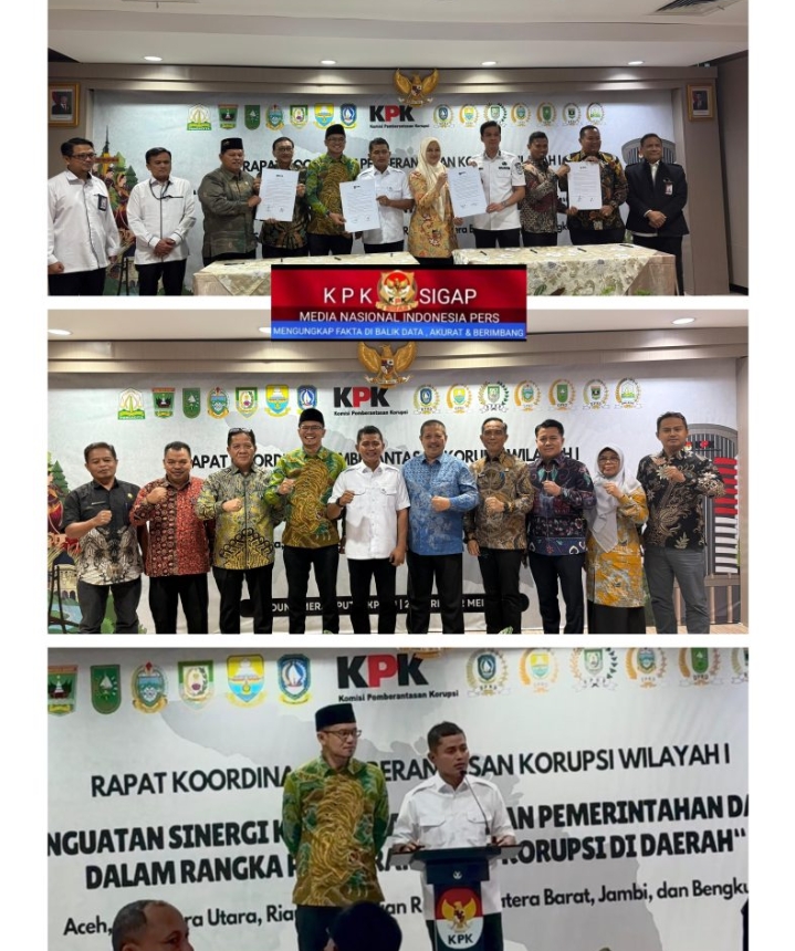 Bupati Solok, Jon Firman Pandu mengikuti rapat koordinasi penguatan sinergi kolaborasi antara Komisi Pemberantasan Korupsi (KPK) dengan Pemerintah Daerah dalam pemberantasan korupsi,