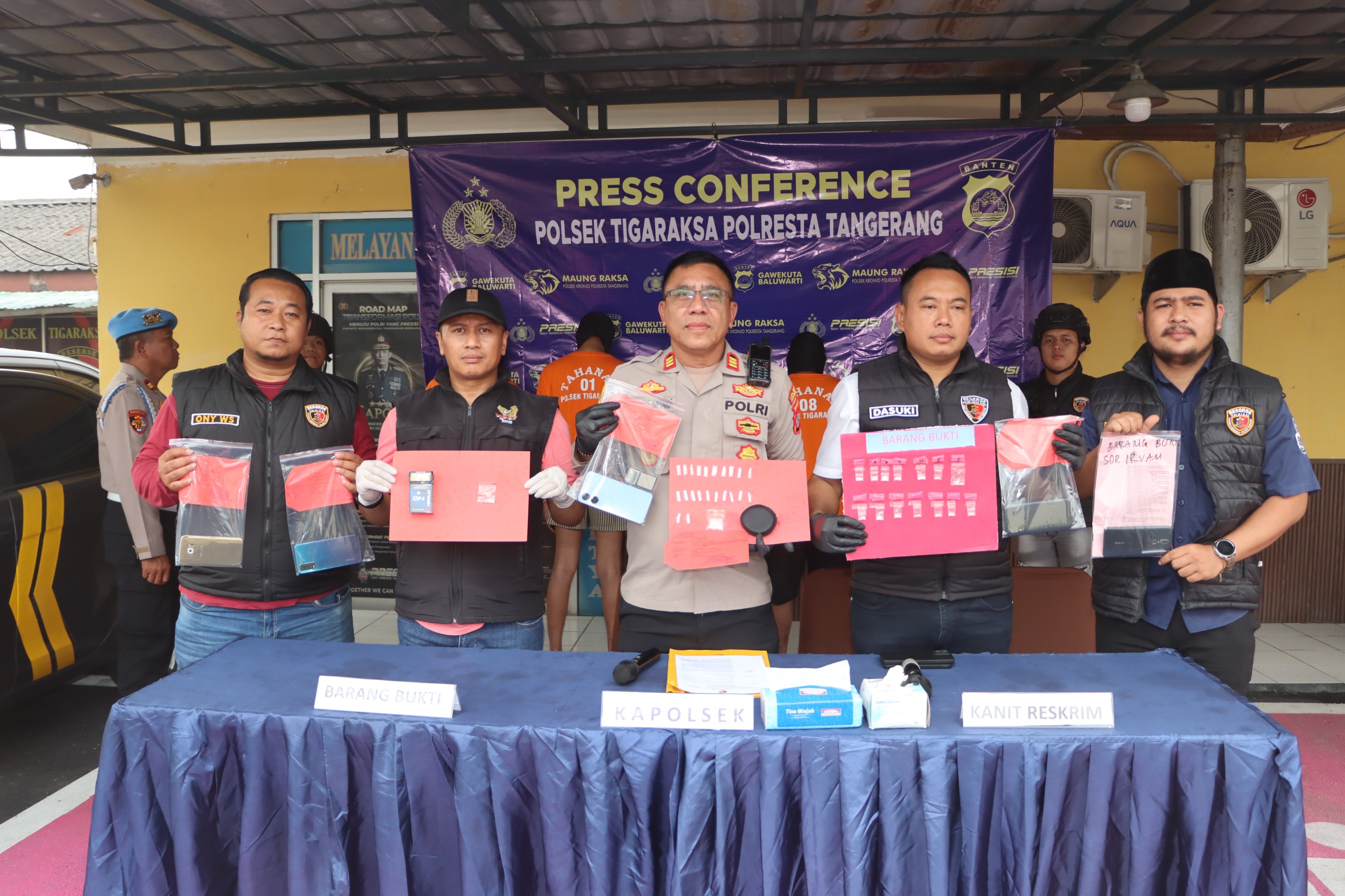 Lima Pengedar Sabu Diciduk,  Kapolsek Tigaraksa Tegaskan Komitmen Berantas Narkoba