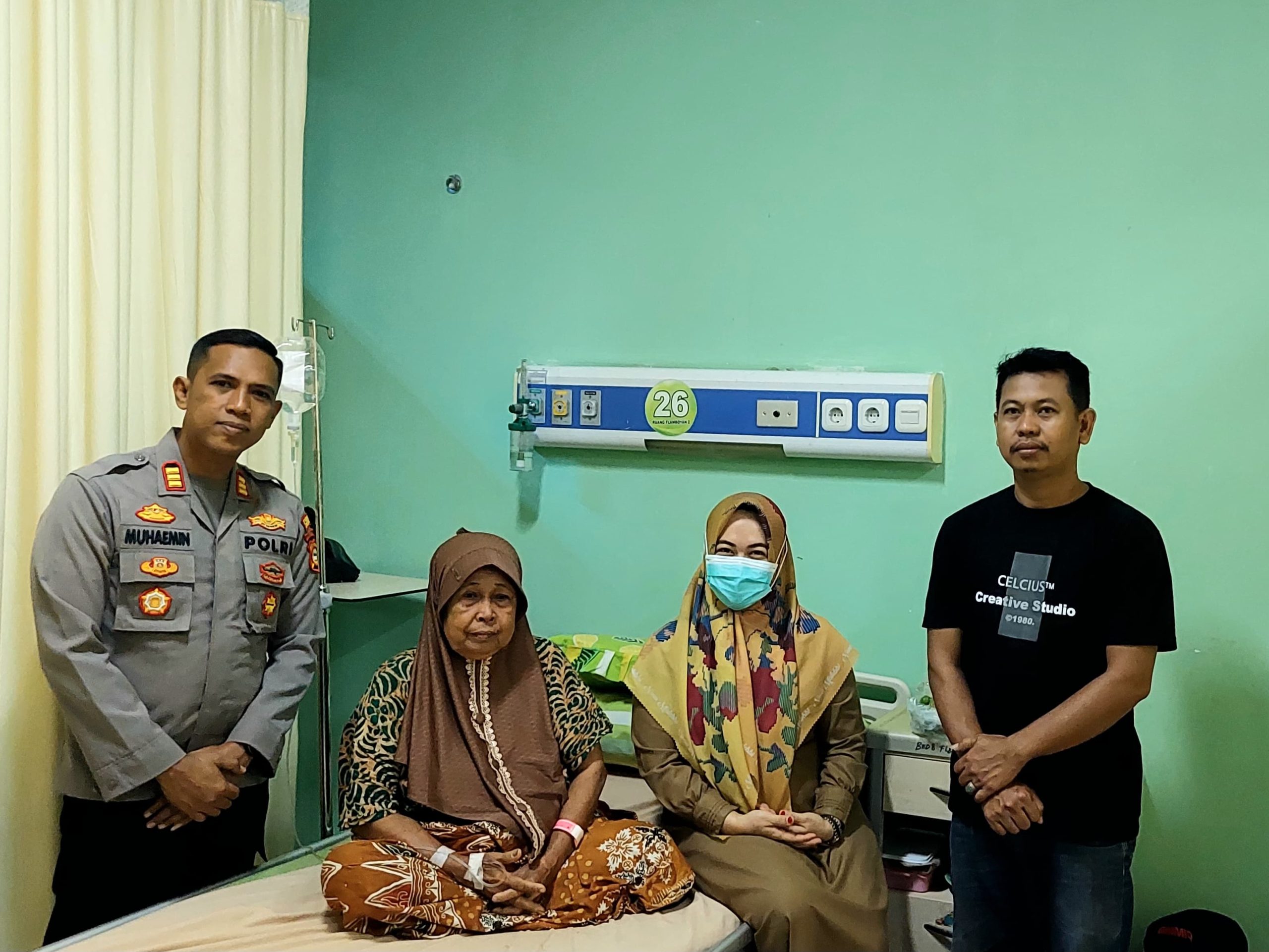 Tunjukkan Kepedulian Hingga Akhir Jabatan, AKP Muhaemin Jenguk Keluarga Personel yang Sakit