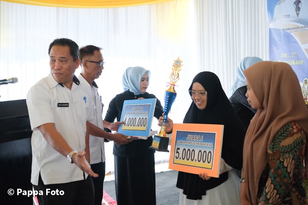 Pj Sekda Soppeng Drs.Andi Muhammad  Surahman,M.Si, Resmi Buka Lomba Pengembangan Perpustakaan Daerah TA 2025