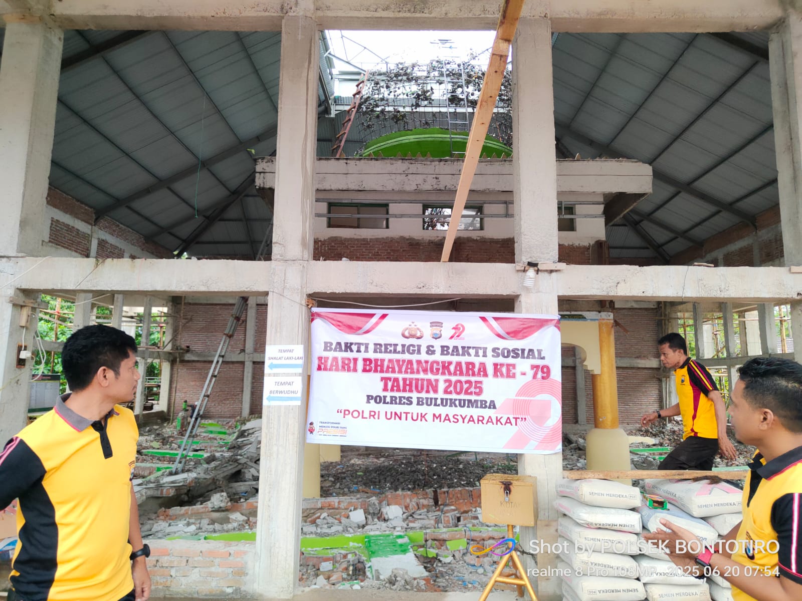 Sambut Hari Bhayangkara ke-79, Polsek Bontotiro Gandeng Tripika Gelar Bakti Religi