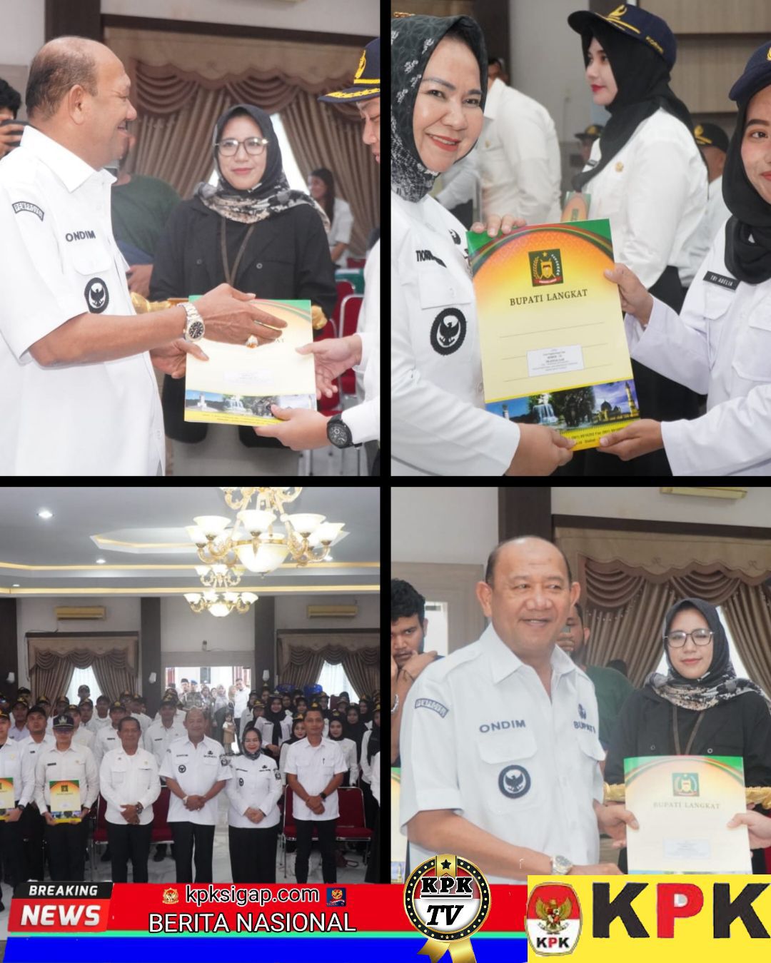 Bupati Langkat Syah Afandin Serahkan SK CPNS: Ingatkan Amanah dan Tanggung Jawab