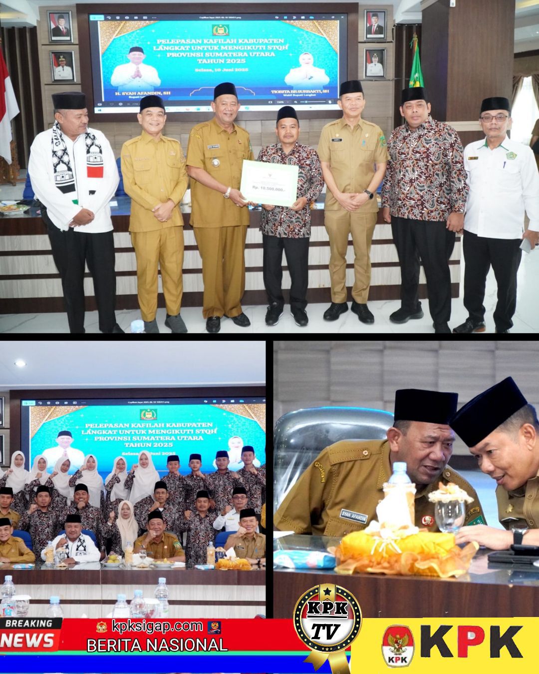 Bupati Langkat Syah Afandin Lepas 14 Kafilah STQH: Jadikan Al-Qur’an Sebagai Nafas Kehidupan.