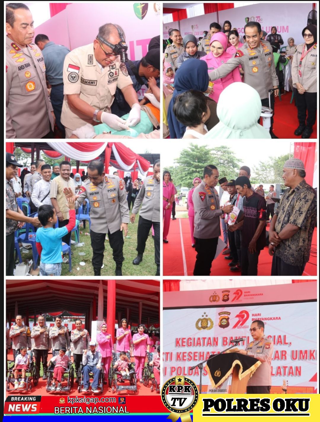 Bakti Kesehatan Hari Bhayangkara ke-79, Polda Sumsel Gelar Kegiatan Sosial di Palembang Juni 16, 2025