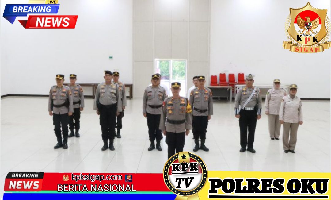 Polres Oku Ikuti Upacara Pemuliaan Nilai-Nilai Luhur Tribrata Secara Virtual