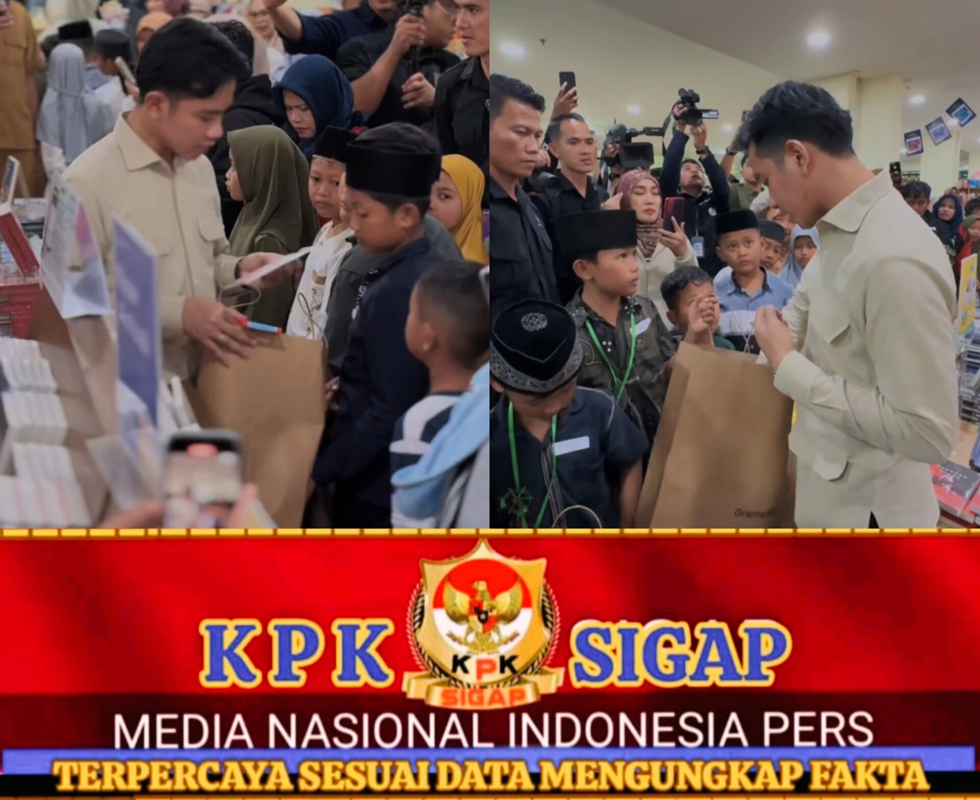 Wapres Gibran Traktir 100 Anak Yatim Belanja Perlengkapan Sekolah di Sun East Mall Genteng 