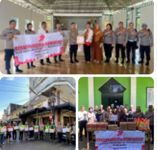 Polres Bangka Gela Bansos Paket Sembako di 5 Titik dalam Rangka Hari Bhayangakara ke-79