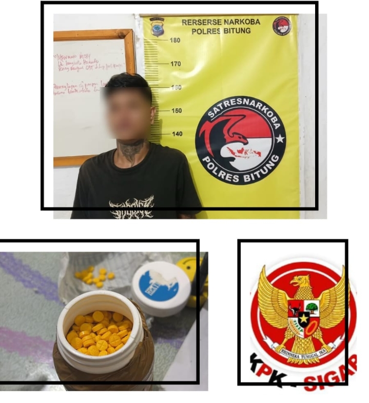 Polres Bitung Bongkar Jaringan Peredaran Obat Keras Ilegal Trihexyphenidyl, Ribuan Butir Diamankan