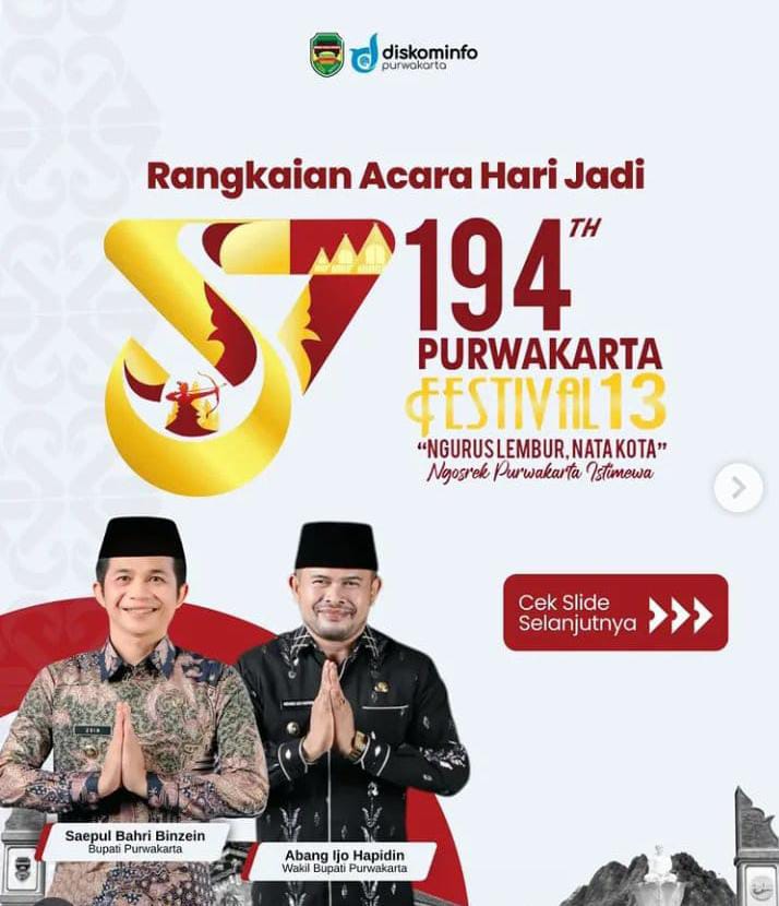 Rangkaian Peringatan Hari Jadi Kota Purwakarta ke-194 dan ke-57 Kabupaten Purwakarta