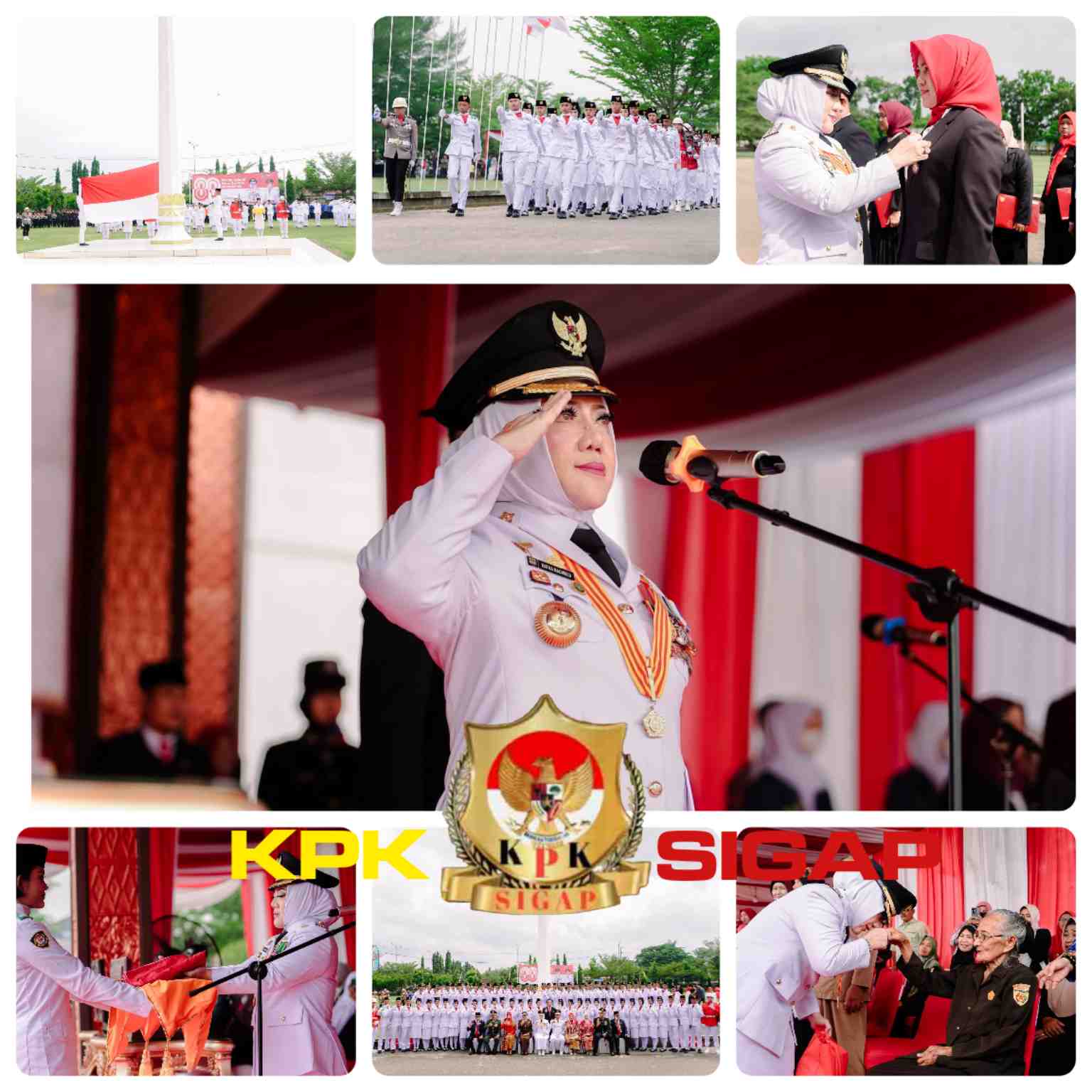 Upacara HUT RI ke-80 di Kabupaten Musi Rawas Dipimpin Langsung Bupati Hj. Ratna Machmud