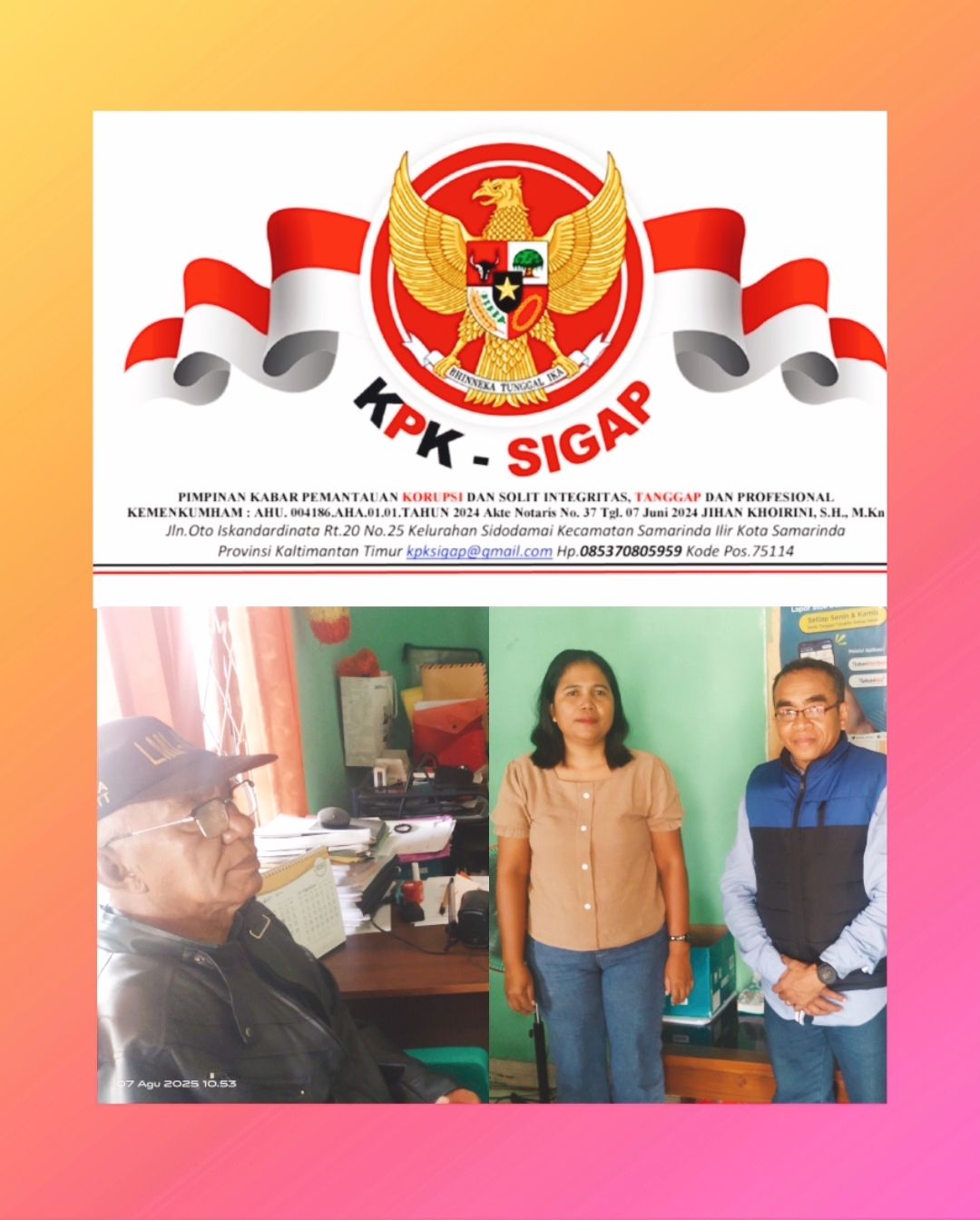 Pertemuan LMI NTT dan KPK SIGAP bersama Admin CV.Lancar Jaya di Labuan Bajo