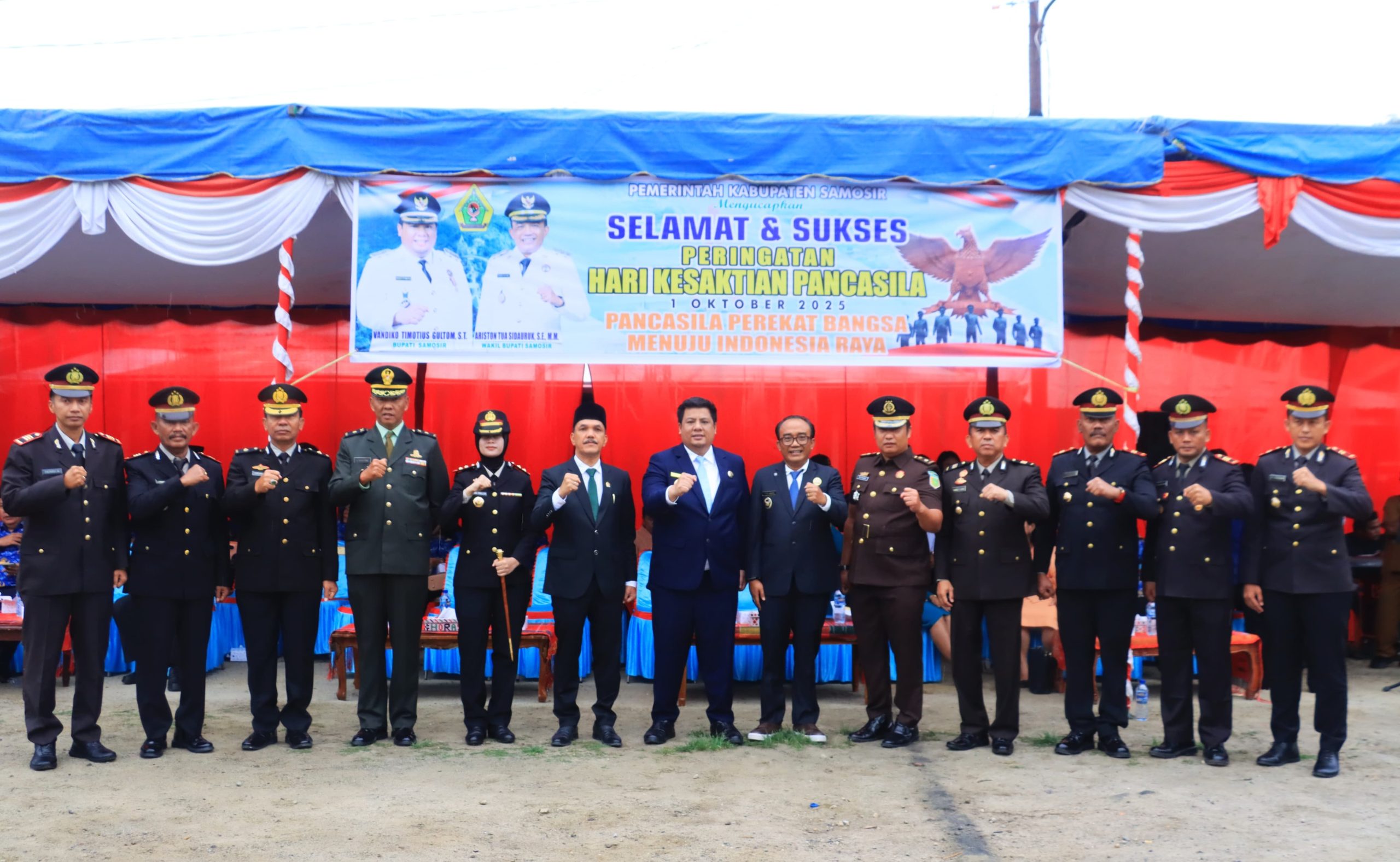 BUPATI SAMOSIR INSPEKTUR UPACARA PERINGATAN HARI KESAKTIAN PANCASILA 2025