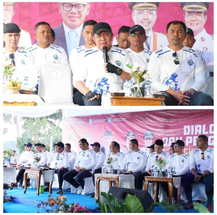 Dialog Guburnur Sumsel Dengan Petani Dan Nelayan Di Gelar Di Banding agung Bupati Abusama Sampaikan Harapan Untuk menguat Sektor Pertanian Dan Perikanan
