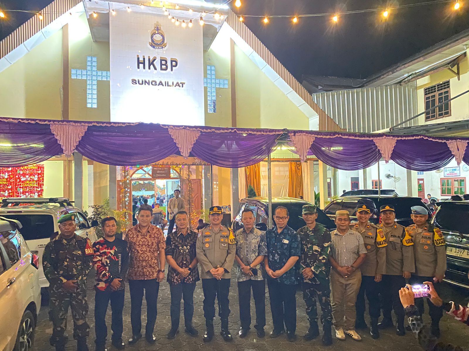 Kapolres Bangka Bersama Forkopimda Pantau Perayaan Natal di Gereja