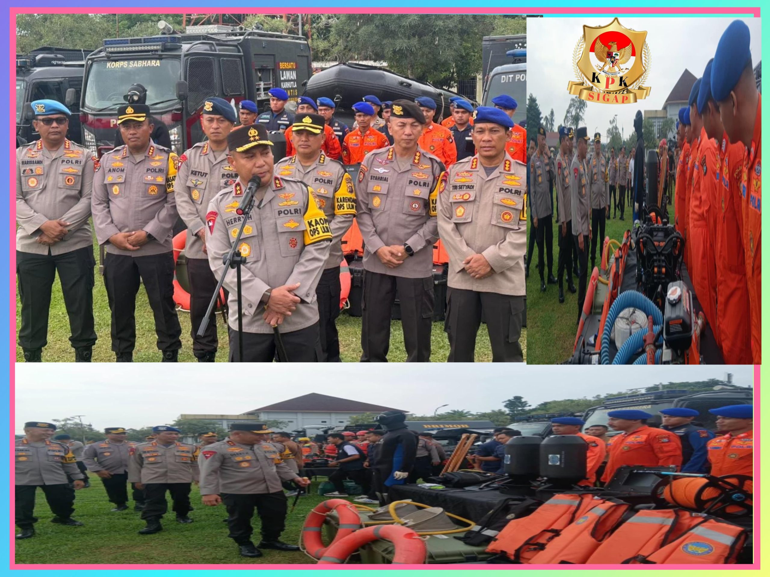 Pintu Air Koto Panjang Dibuka, Kapolda Riau Siagakan Pasukan Antisipasi Banjir