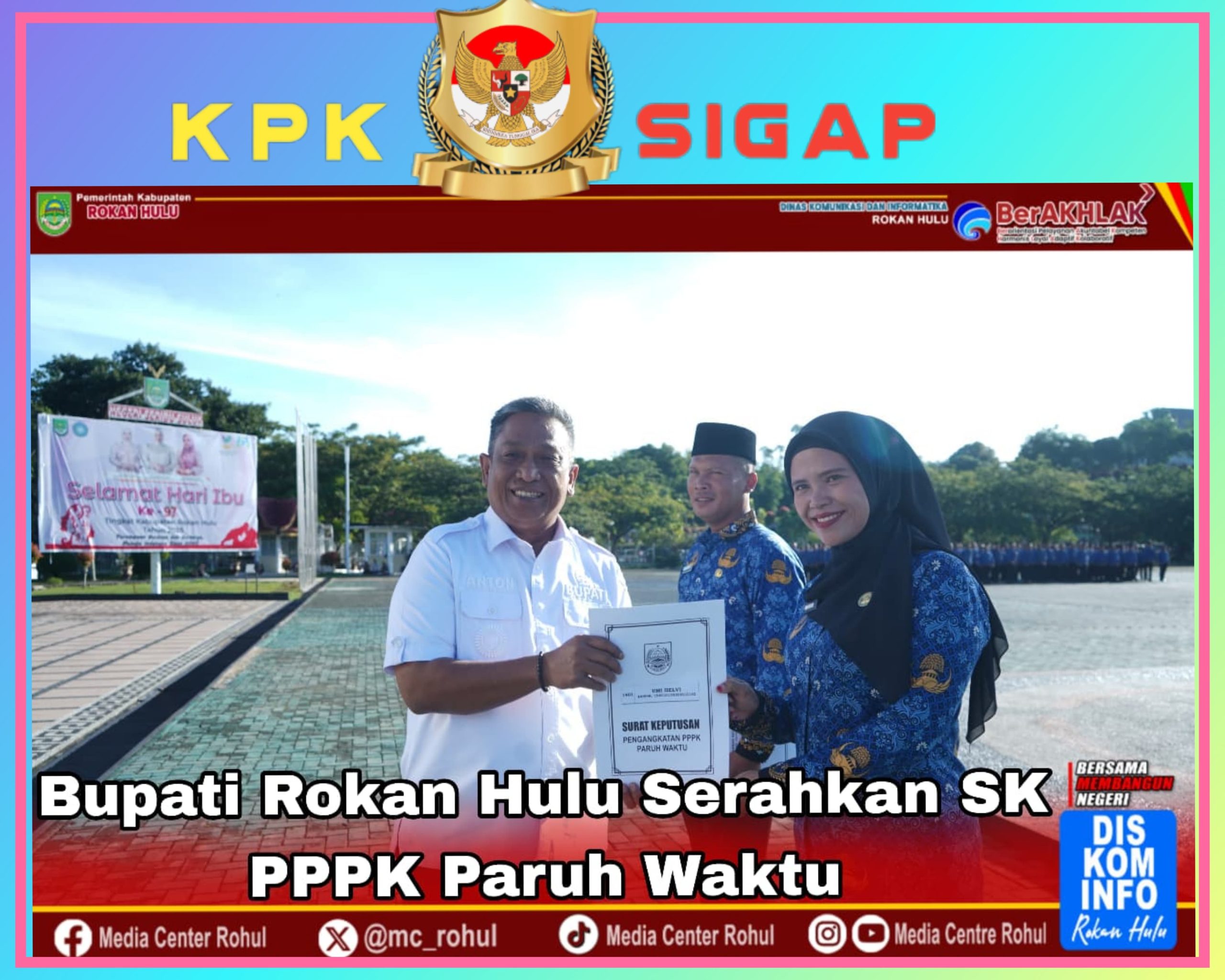 Kado Akhir Tahun, 1.608 Tenaga Honorer Rokan Hulu Resmi Terima SK PPPK Paruh Waktu