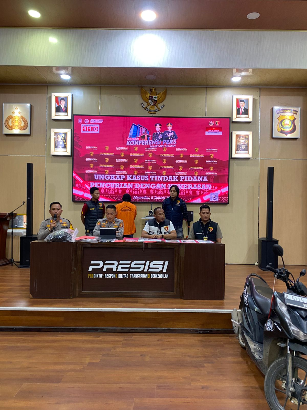 Kurang Dari 24 Jam Polisi Tangkap Pelaku Pencurian Dan Kekerasan Di Kebon Kopi Oku Selatan