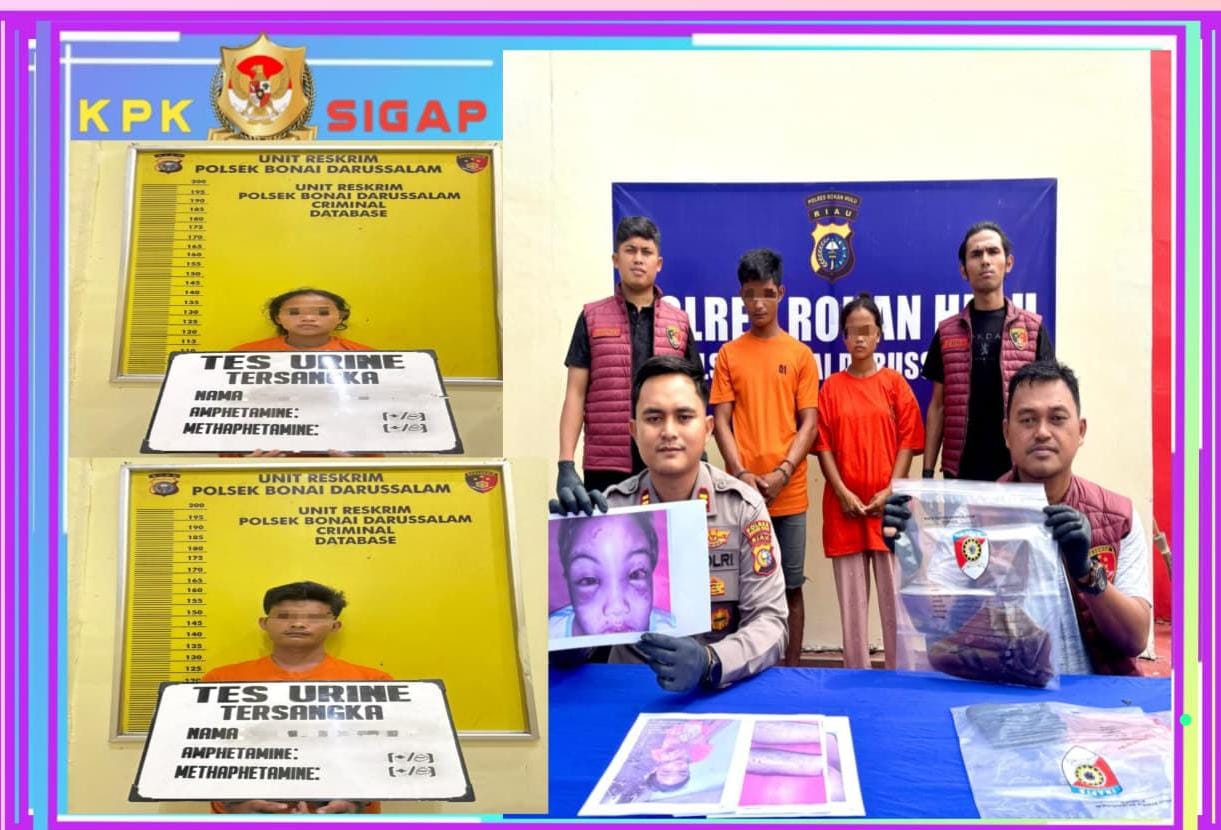 Polsek Bonai Darussalam Tangkap Dua Pelaku Kekerasan terhadap Anak Kandung Di Bawah Umur