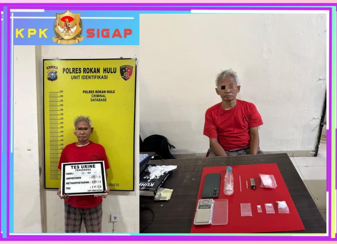 Satresnarkoba Polres Rokan Hulu Tangkap Pengedar Sabu di Bonai Darussalam, 5,30 Gram Barang Bukti Diamankan