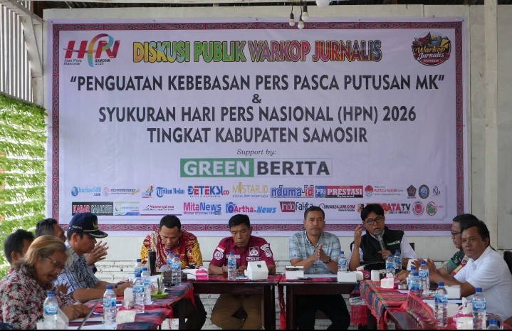 Diskominfo Samosir Hadiri Diskusi Publik dan Syukuran Hari Pers Nasional ke-80, Tegaskan Komitmen Dukung Kebebasan Pers