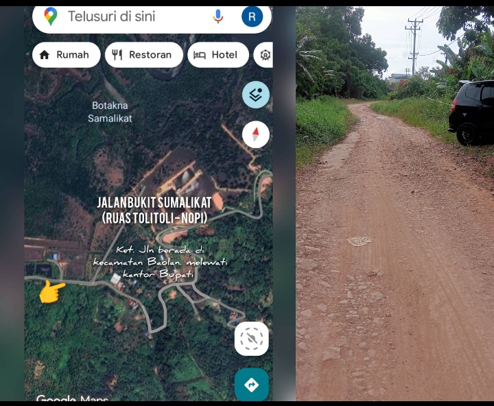 Jalan alternatif penghubung ibukota  Memptihatinkan