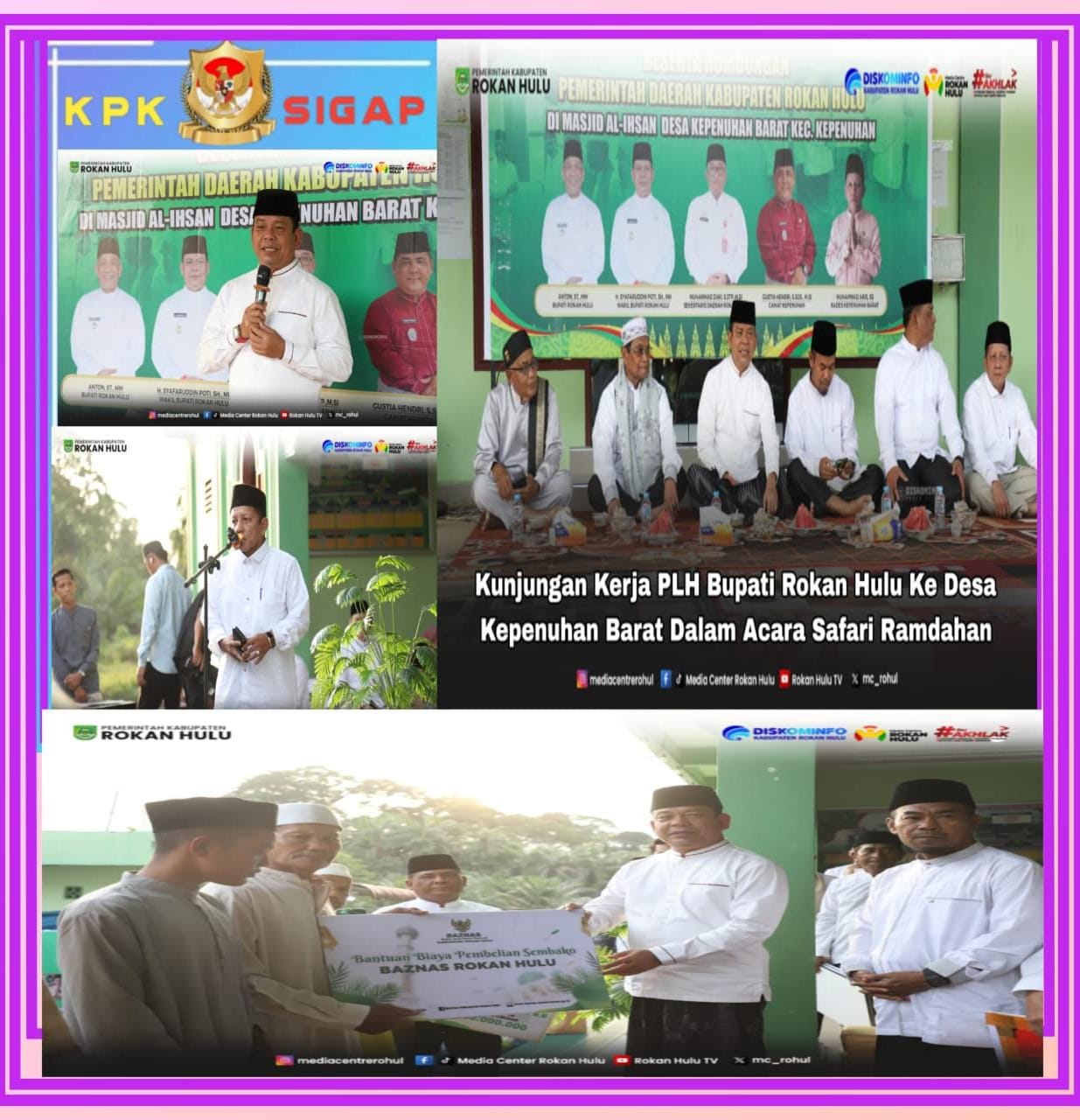 Safari Ramadhan Ke-6 Pemkab Rohul, Wabup Syafaruddin Poti Ajak Perkuat Silaturahmi