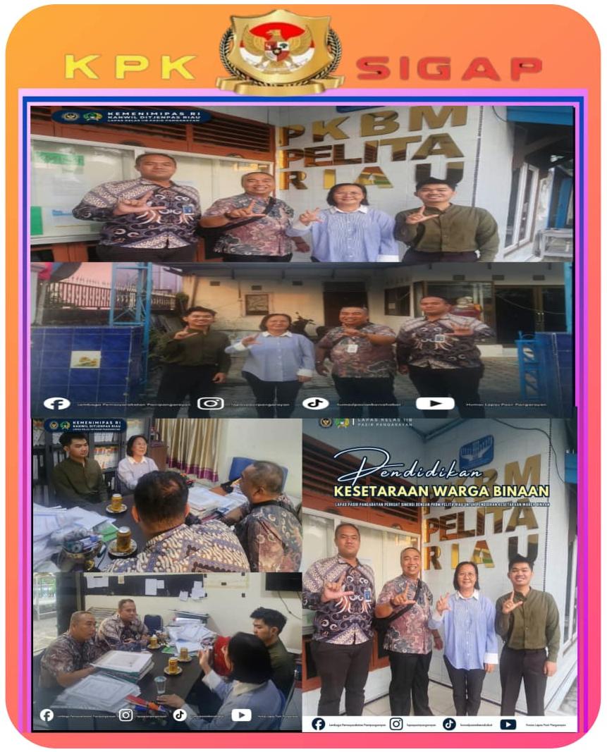 Lapas Pasir Pangaraian Perkuat Sinergi dengan PKBM Pelita Riau untuk Pendidikan Kesetaraan Warga Binaan