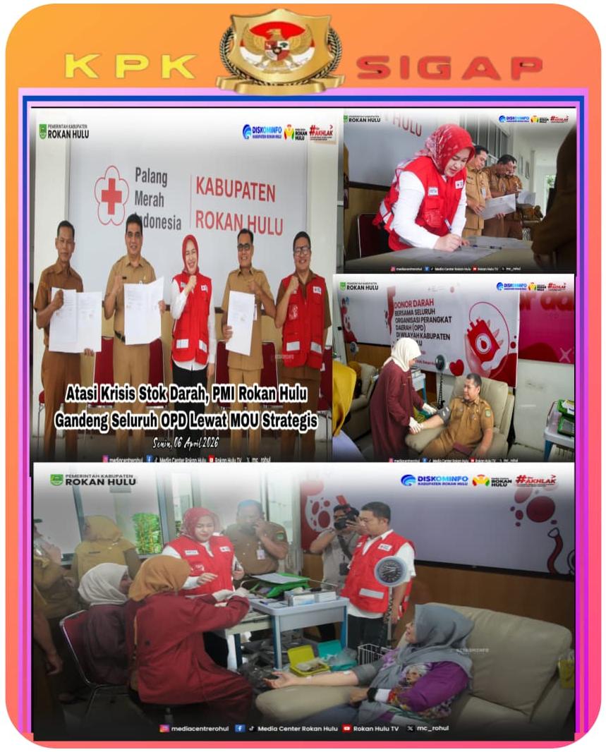 Atasi Krisis Stok Darah, PMI Rokan Hulu Gandeng Seluruh OPD Lewat MOU Strategis