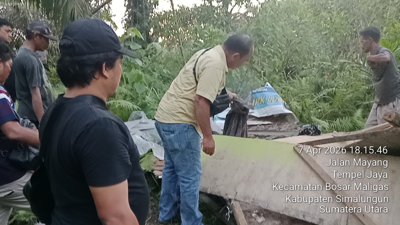 Polsek Bosar Maligas Nyatakan Perang Narkoba: Lapak Haram Di Perladangan Nagori Boluk Digerebek Dan Dibakar Rata Dengan Tanah