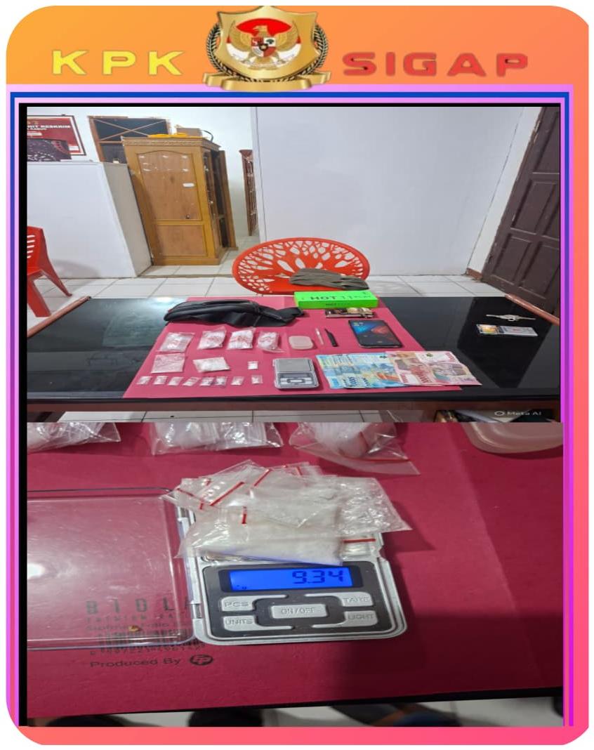 Berantas Narkotika, Polsek Kabun Tangkap Seorang Pengedar, Sita 9,34 Gram Sabu