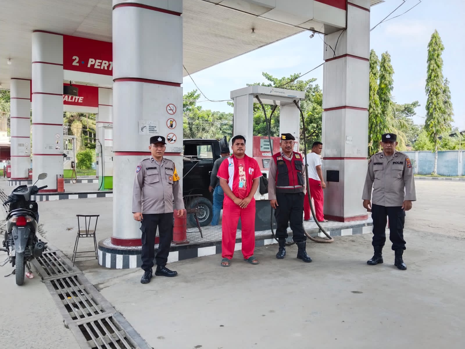 Polres Tanjung Balai Jamin Keamanan dan Kelancaran Arus BBM di SPBU Alteri