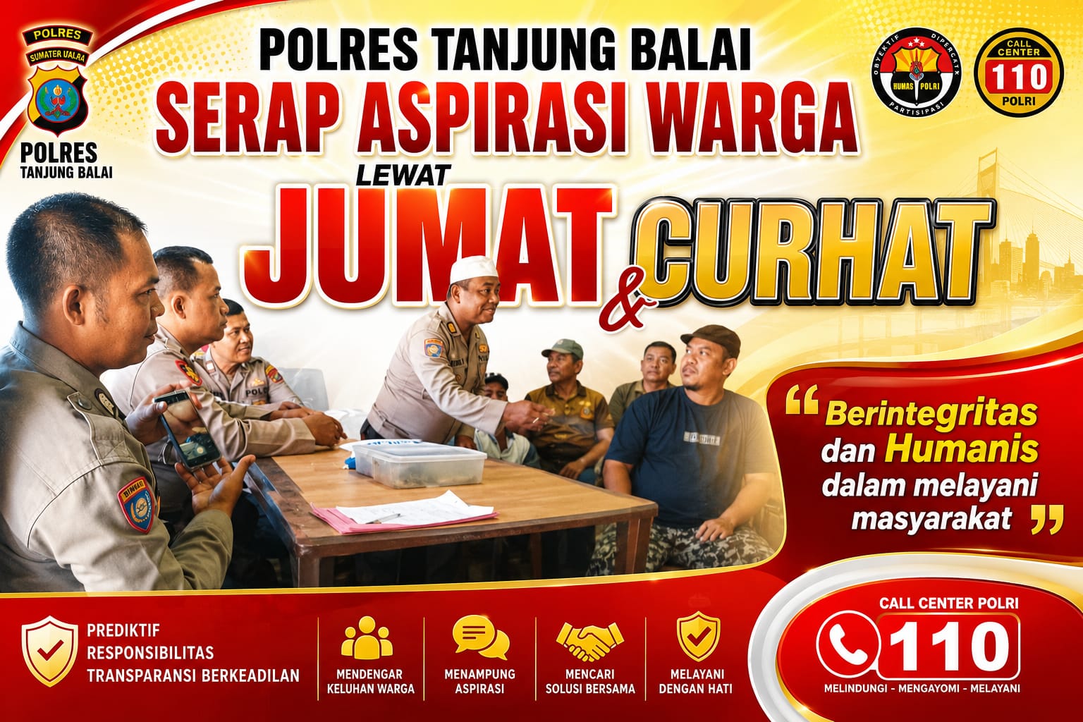 Polres Tanjung Balai Serap Aspirasi Warga Lewat ‘Jumat Curhat’